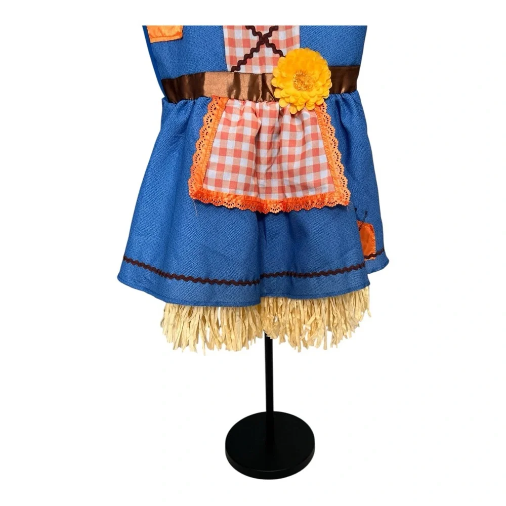 Charming‎ Blue and Orange Girls Halloween Scarecrow Cutie Costume M (8-10)